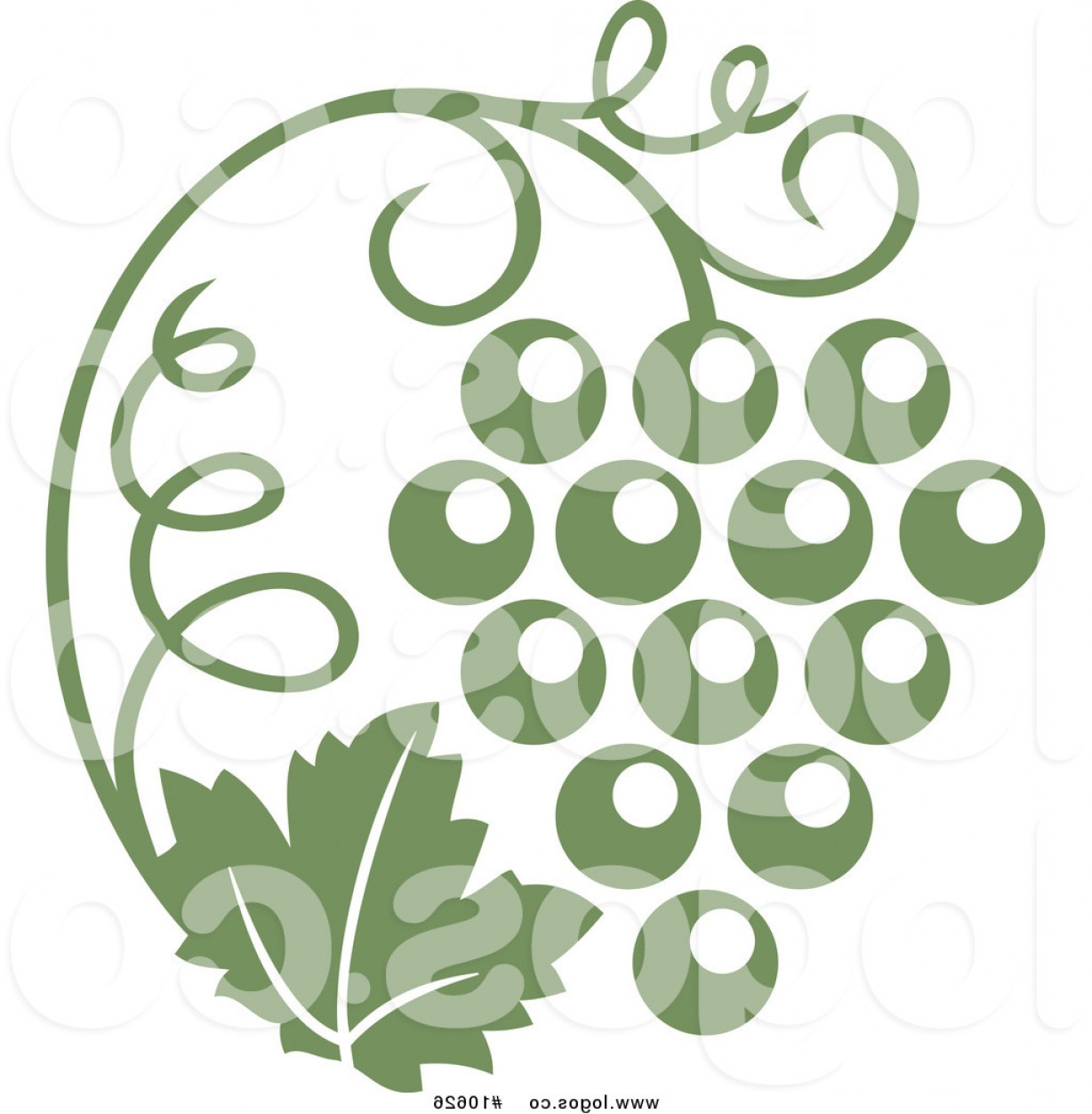 Royalty Free Clip Art Vector Logo Of An Olive Green Grape Vine 1228x1252 Royalty Free Clip Art Vector Logo Of An Olive Green Grape Vine