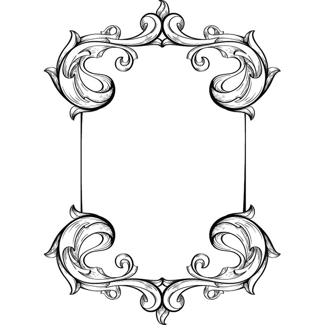 660x660 Vintage Frame Vector Art