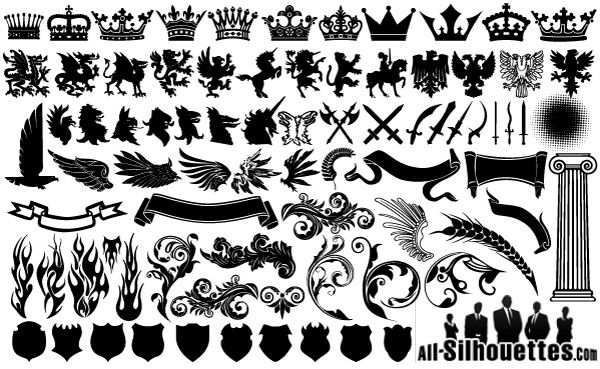 Free, Vintage Vector, Medieval Heraldry Graphics Heraldry 600x369 Free, Vintage Vector, Medieval Heraldry Graphics Heraldry