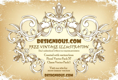 Free Vintage Vector Elements For Designers Designbeep 500x341 Free Vintage Vector Elements For Designers Designbeep