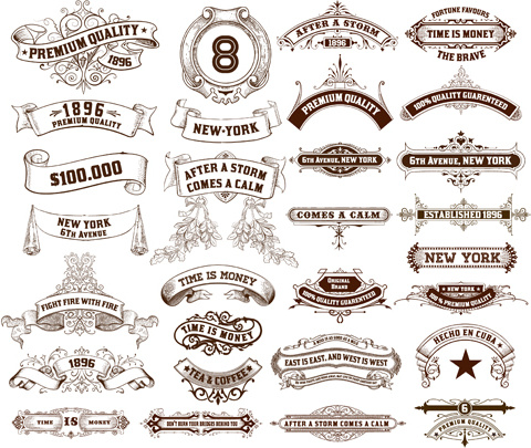 Vintage Ribbons Labels Design Graphics Free Vector In Adobe 480x405 Vintage Ribbons Labels Design Graphics Free Vector In Adobe
