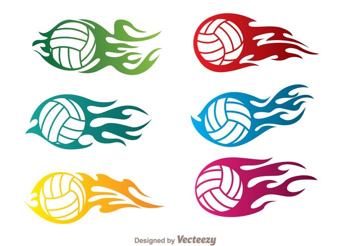 700x490 Volleyball In Flame Vectors