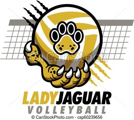 450x404 Lady Jaguar Volleyball Vector