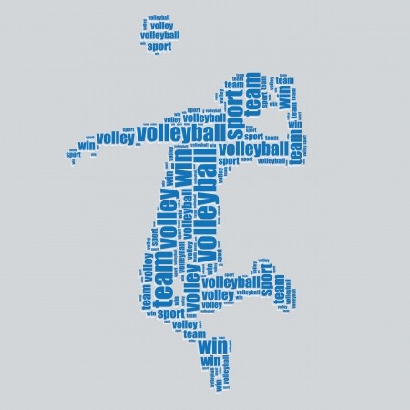 450x450 Volleyball Typography Text Word Art Volleyball Vector