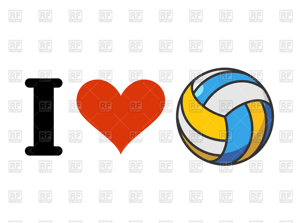 1200x889 I Love Volleyball Vector Image Of Conceptual Maryvalery