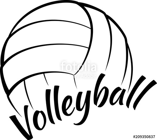 500x446 Volleyball With Fun Text Stock Image And Royalty Free Vector
