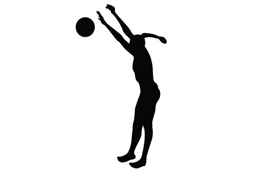 550x354 Womens Beach Volleyball Silhouette Vector Women Vector Graphics
