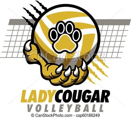 450x407 Lady Cougar Volleyball Vector