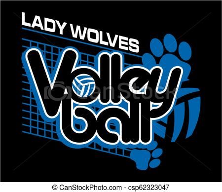 450x389 Lady Wolves Volleyball Vector
