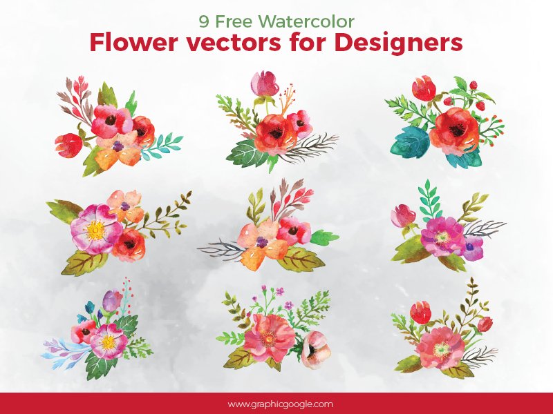 800x600 A Collection Of Free Watercolor Floral Elements