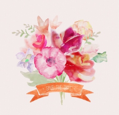 381x368 Vector Watercolor Flowers Free Vector Download