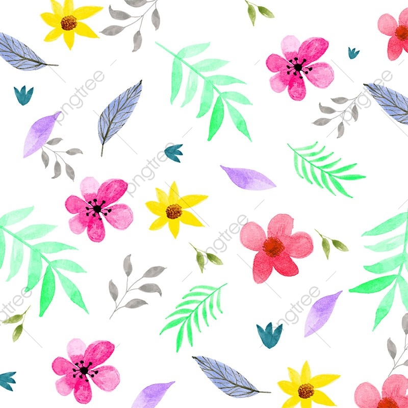 800x800 Watercolor Floral Pattern Design, Background, Pattern, Flower Png