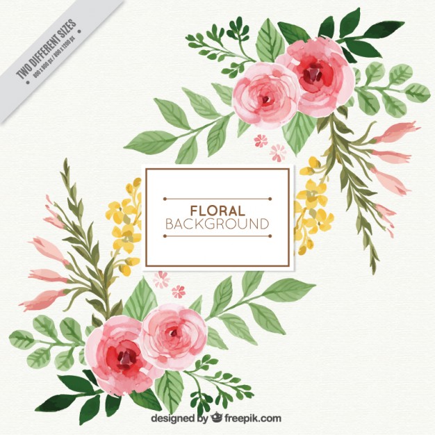 626x626 Beautiful Watercolor Floral Background Free Vectors Ui Download