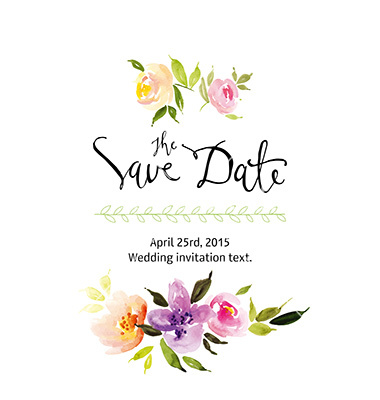 380x400 Watercolor Floral Vector Images