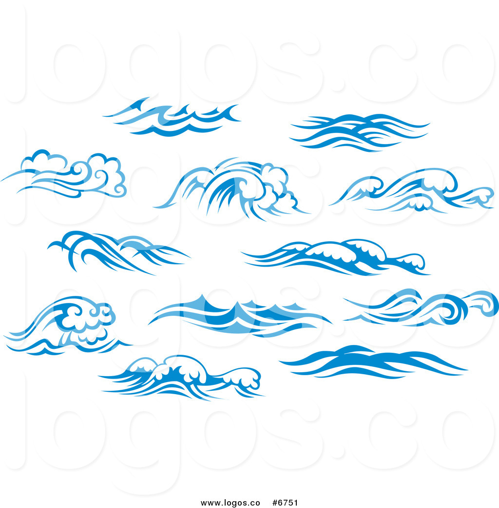 1024x1044 Royalty Free Clip Art Vector Logos Of Blue And White Ocean Surf
