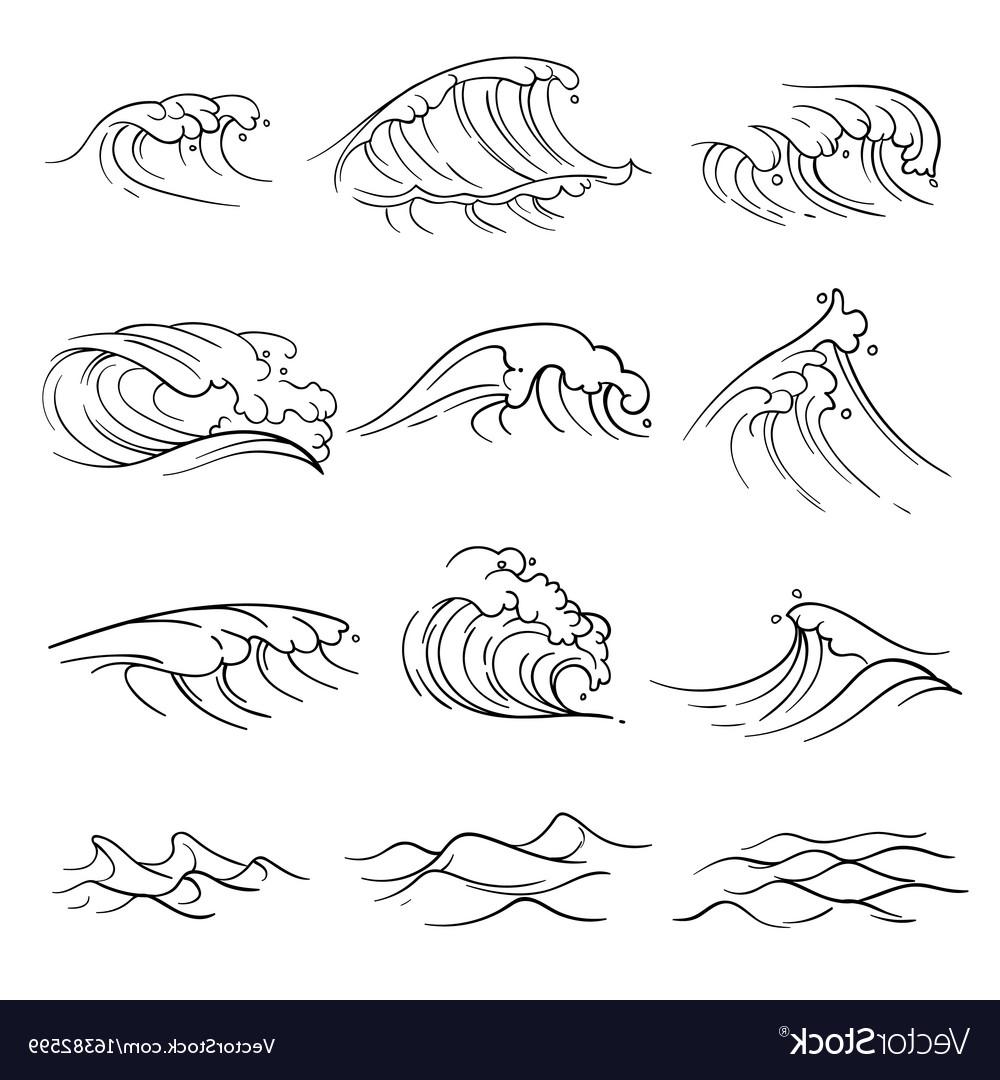 1000x1080 Top Black And White Waves Vector Library Free Vector Art, Images