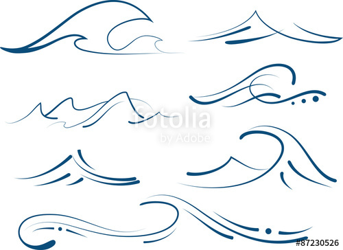 500x364 Simple Waves Set Stock Image And Royalty Free Vector