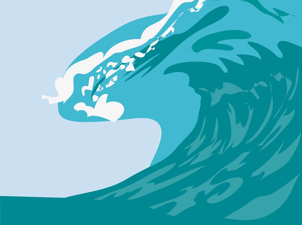1024x765 Big Wave Vector Vector Art Graphics