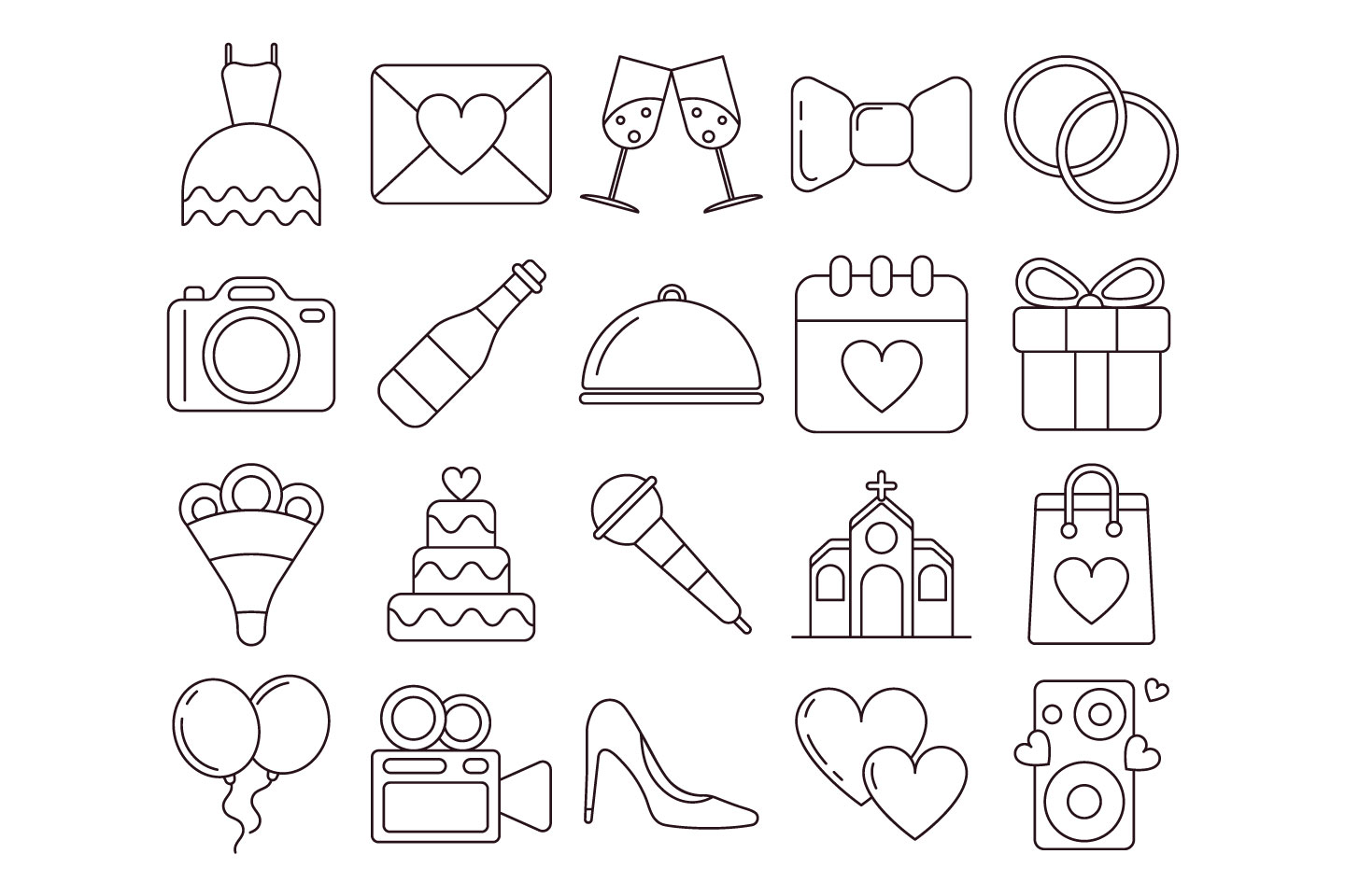Wedding Vector Free Icon Set 1440x960 Wedding Vector Free Icon Set