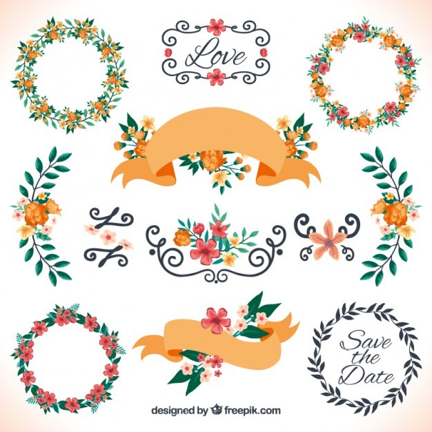 Floral Decoration For Wedding Vector Free Download 626x626 Floral Decoration For Wedding Vector Free Download