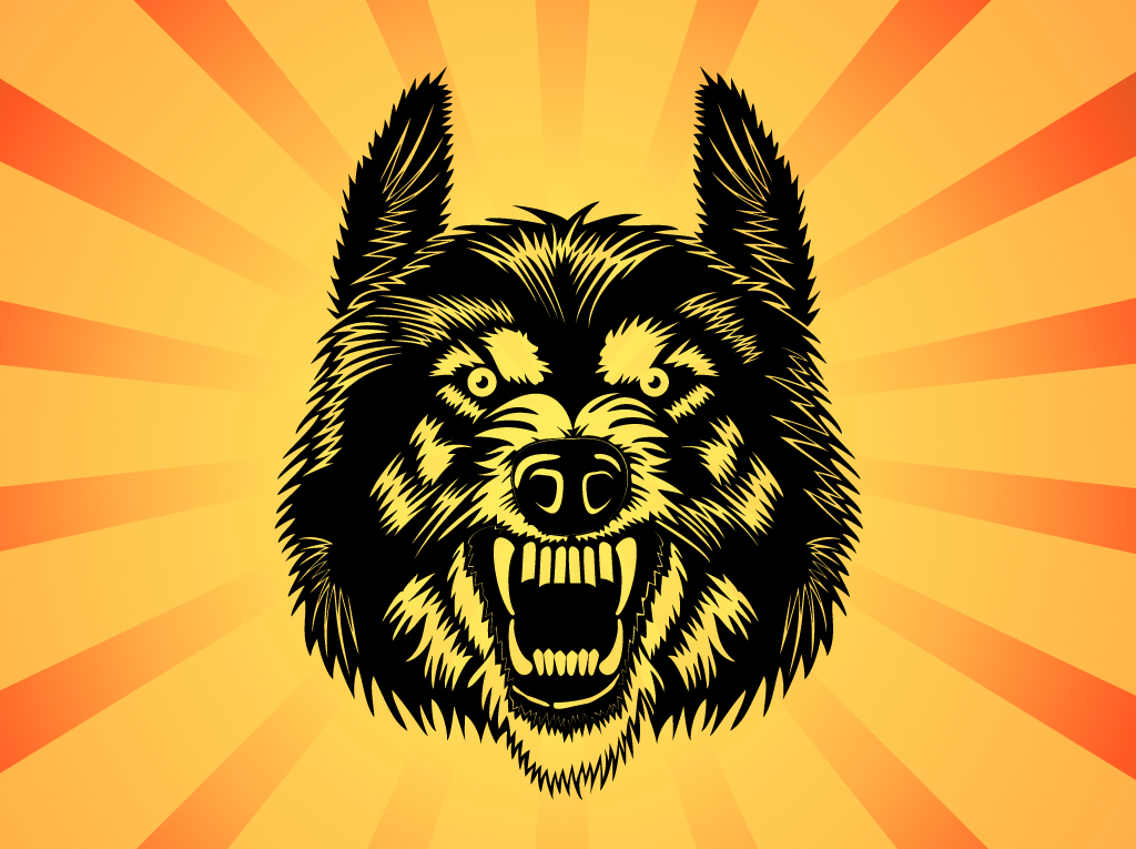 1024x765 Angry Wolf Vector Vector Art Graphics