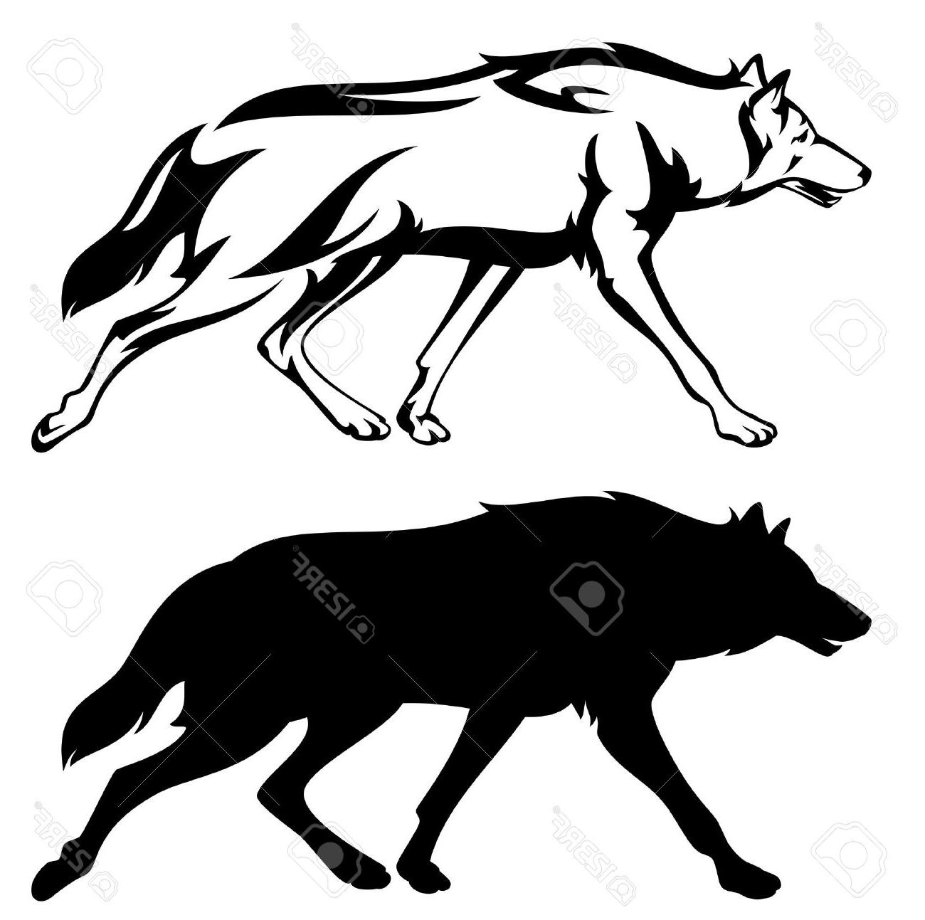 1300x1293 Best Hd Running Wolf Silhouette Images Free Vector Art, Images