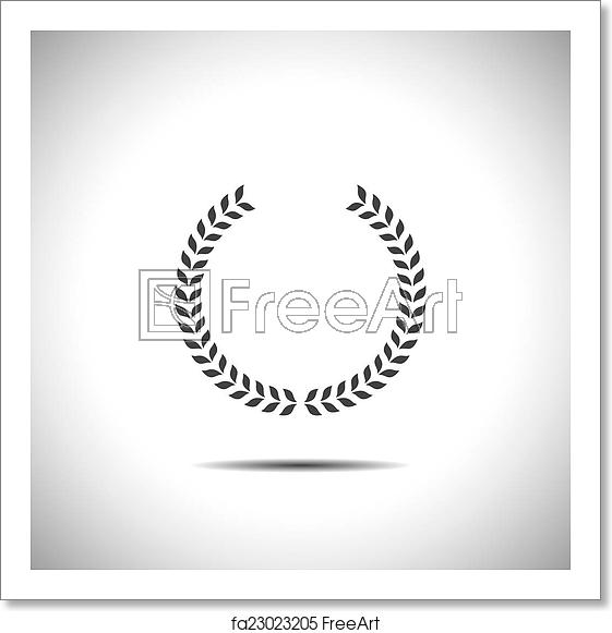 561x581 Free Art Print Of Laurel Wreath Vector Icon Freeart