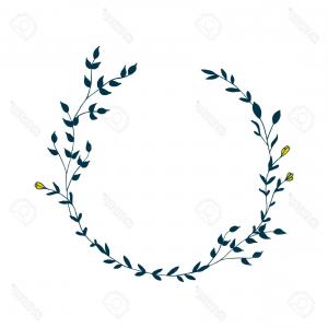 300x300 Hand Drawn Floral Wreath Vector Catchsplace