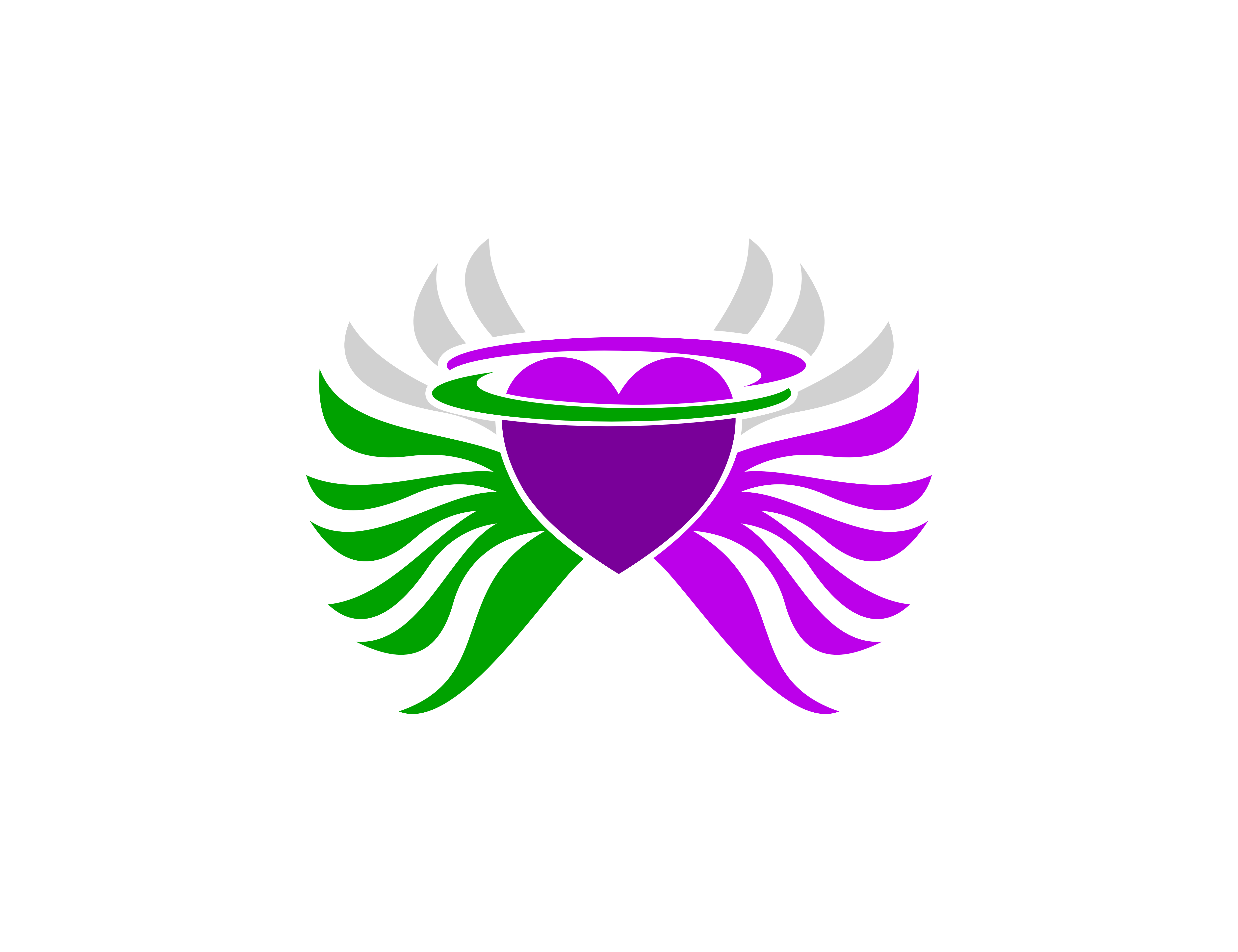 5000x3846 Love Heart Wing Freedom Vector Logo Graphic