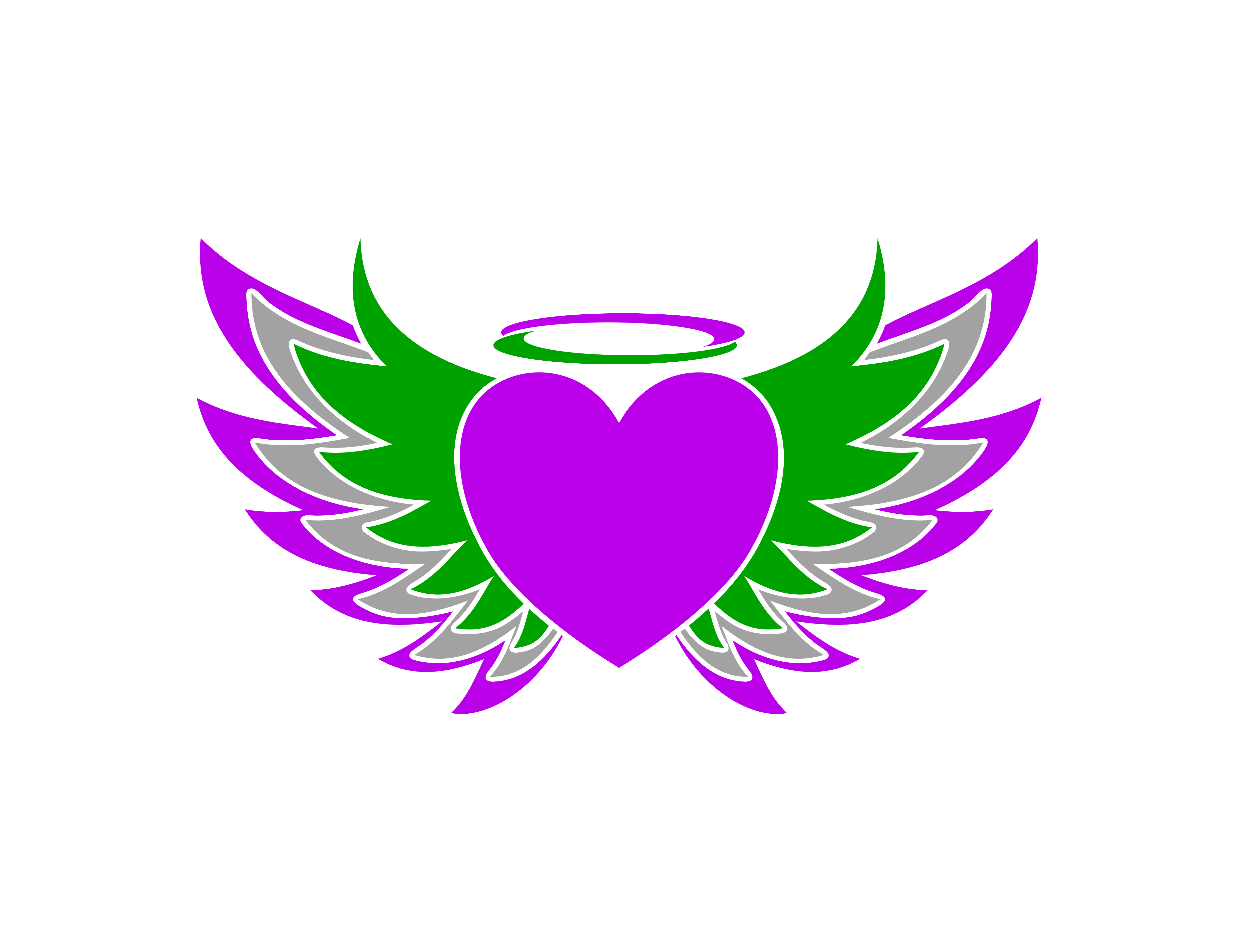 5000x3846 Love Heart Wing Freedom Vector Logo Graphic