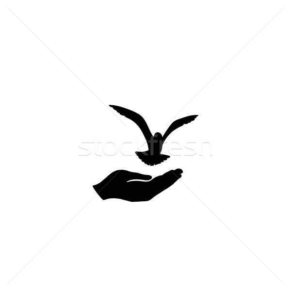 600x600 Dove Bird Free With Hand Pigeon Flying Peace Symbol Freedom