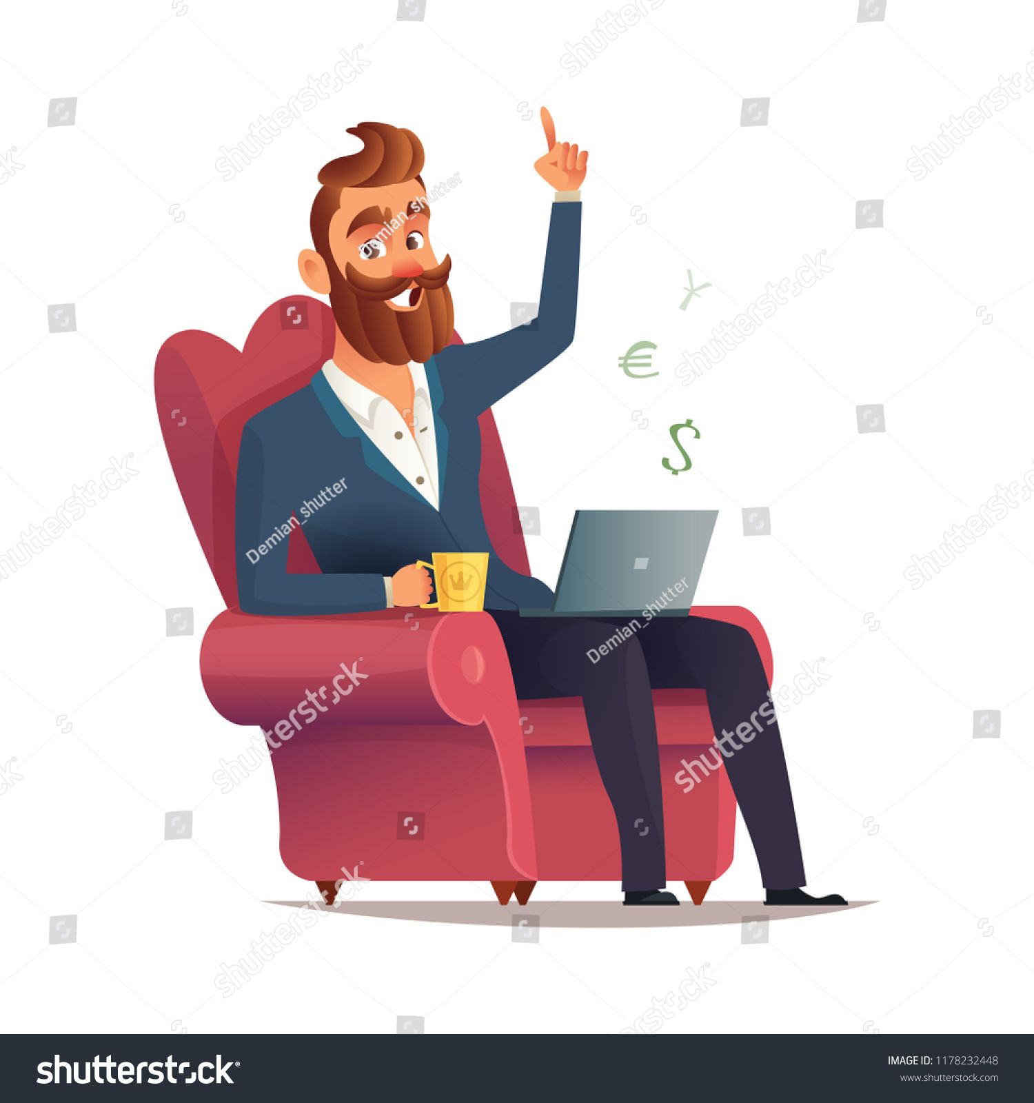 1500x1600 Freelancer Site In A Chair And Earn Money Freelance Concept