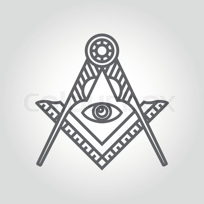 800x800 Vector Grey Masonic Freemasonry Emblem Stock Vector Colourbox