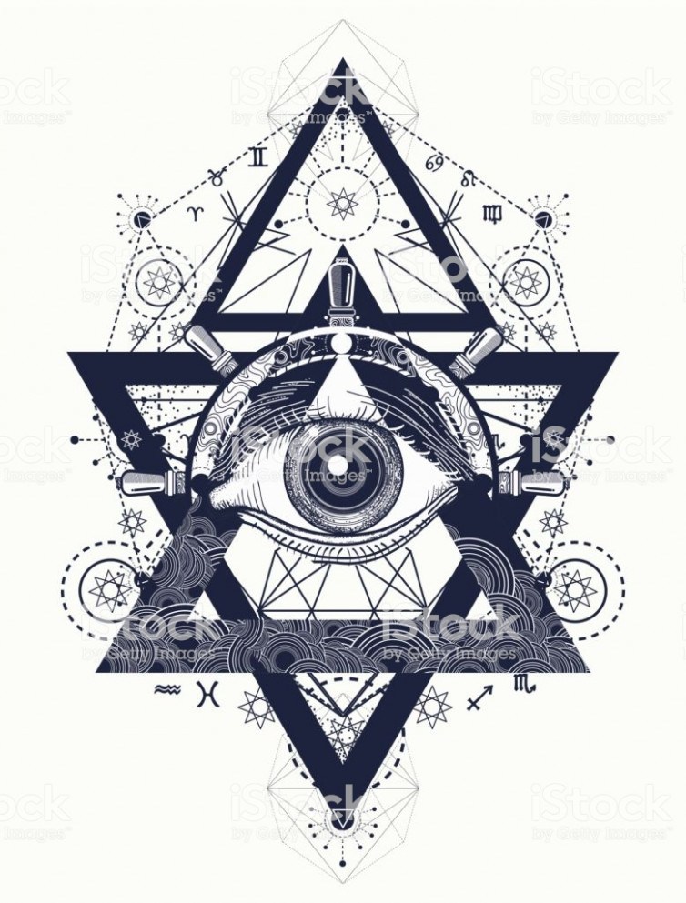 754x993 All Seeing Eye Tattoo Art Vector Freemason And Spiritual Symbols