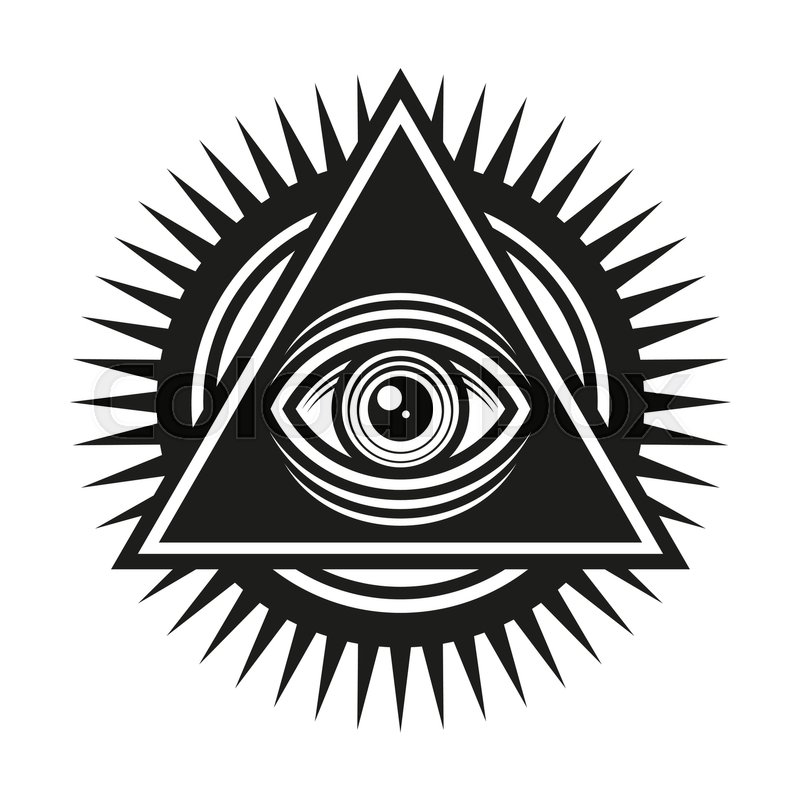 800x800 Masonic Symbol All Seeing Eye Inside Stock Vector Colourbox