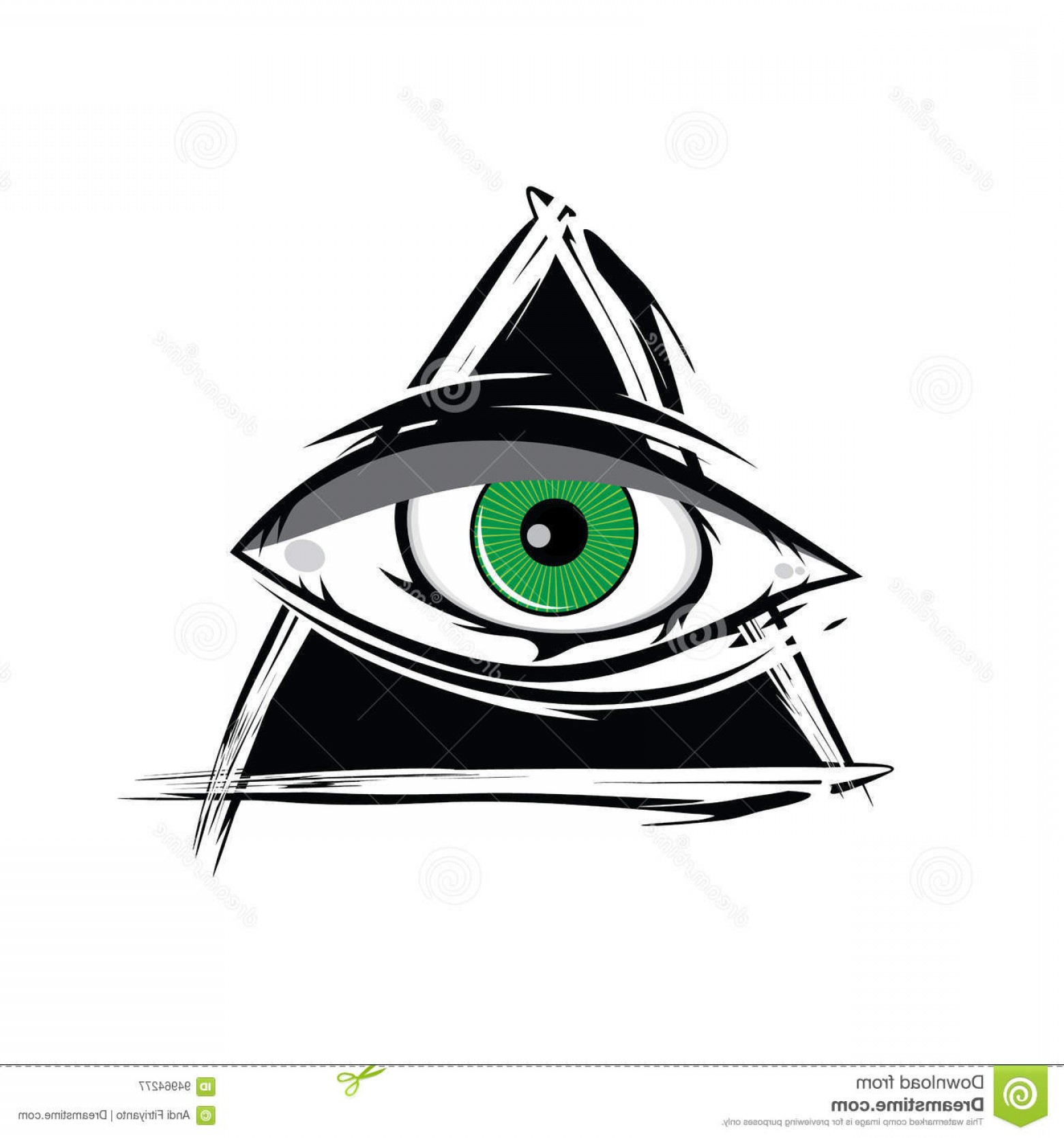 1560x1668 Stock Illustration All Seeing Eye Green Firey Flame Illuminati