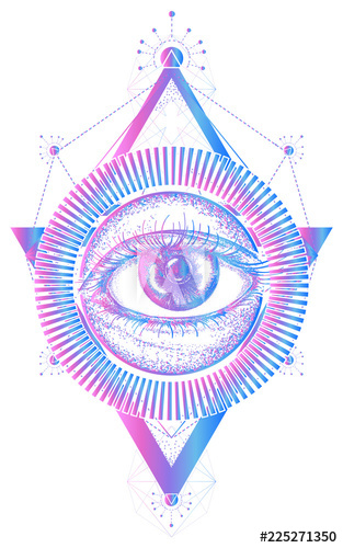 313x500 All Seeing Eye Tattoo Art Vector Freemason And Spiritual Symbols