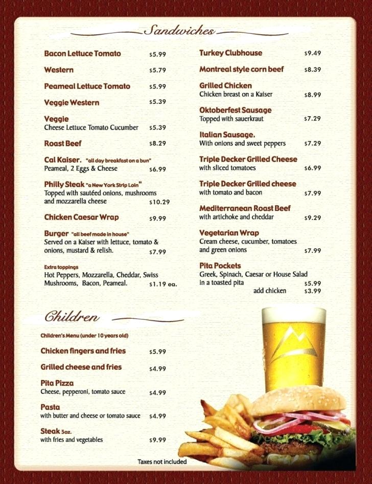 728x946 Template Ideas Menu Templates Excel Formats Free Pics