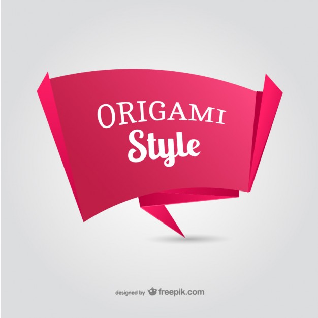 626x626 Paper Origami Banner Free Vector