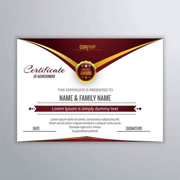 626x626 Abstract Certificate Of Achievement Dizajn