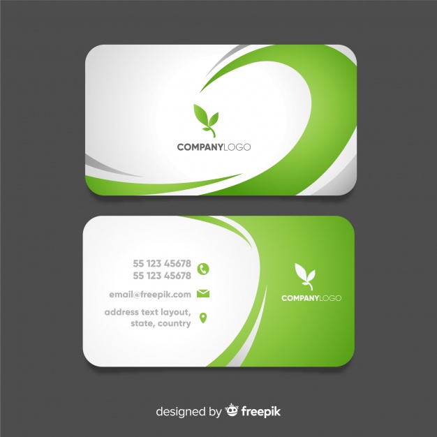 626x626 Business Card With Abstract Wavy Shapes Vector Free Download