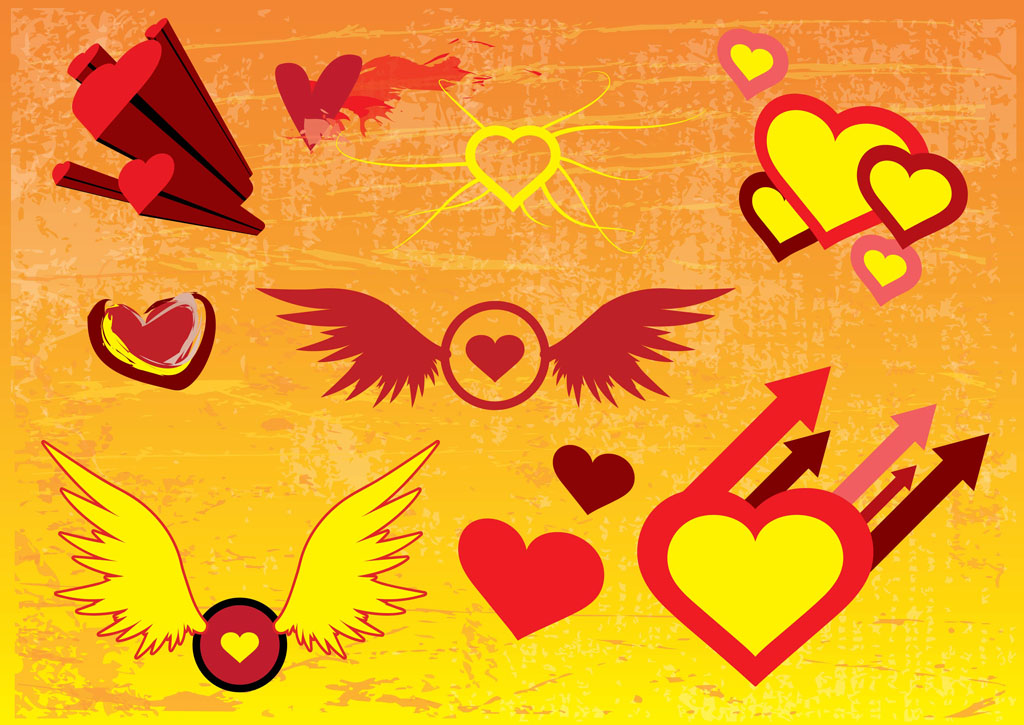 1024x725 Free Vector Heart Images Vector Art Graphics