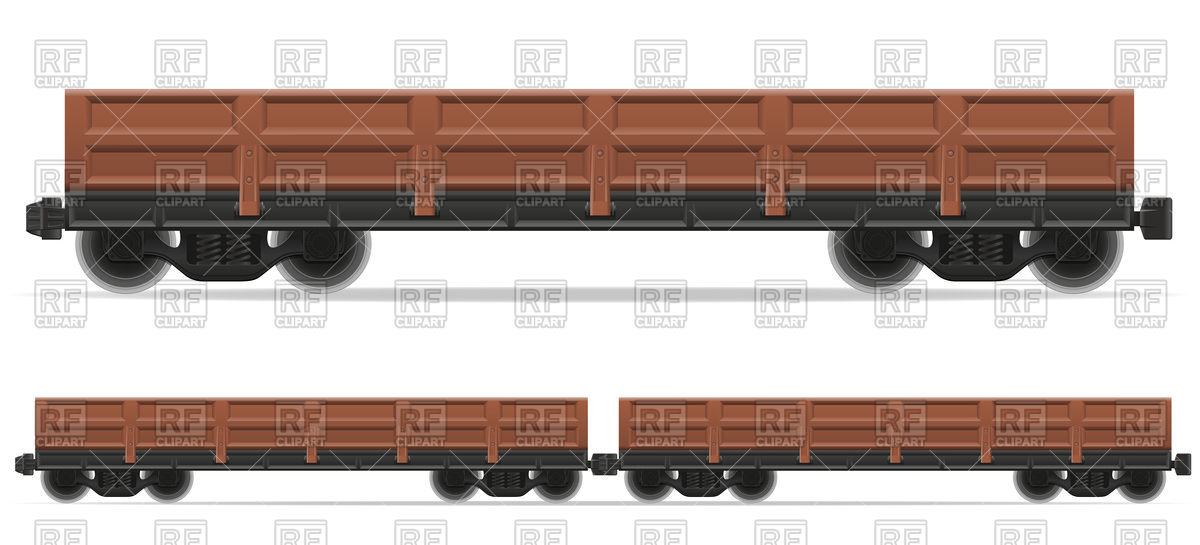 1200x545 Empty Railway Flatcar