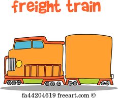 232x194 Free Art Print Of Freight Train Assorted Common North American