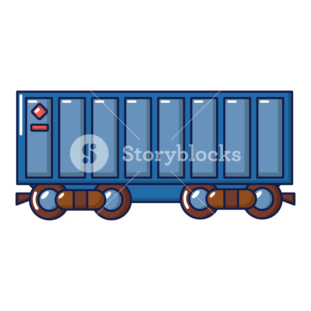 1000x1000 Freight Tran Cartoon Illustration Of Freight Train Vector