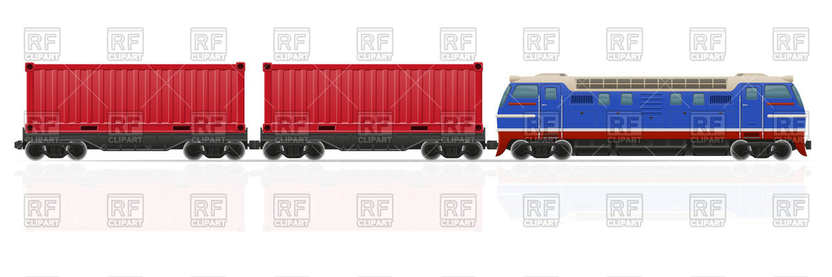 1200x400 Locomotive And Cargo Wagons