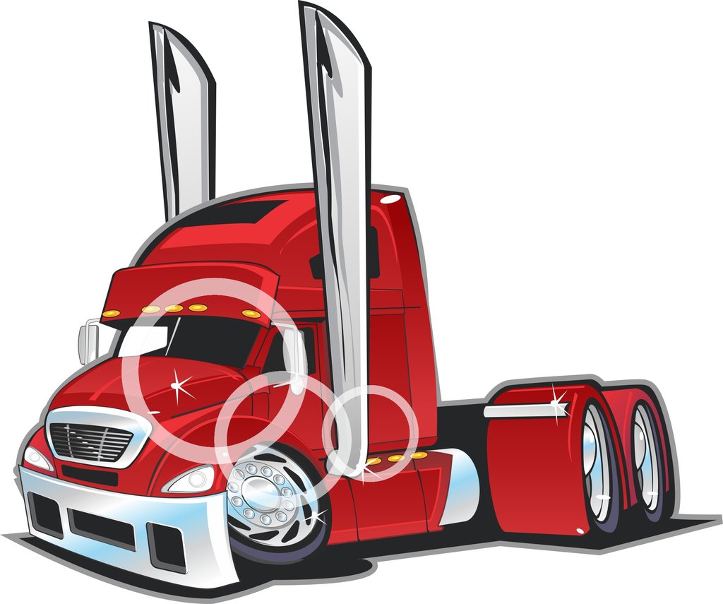 1024x855 Freightliner Cascadia Vector Truck Toon Tramps Designs
