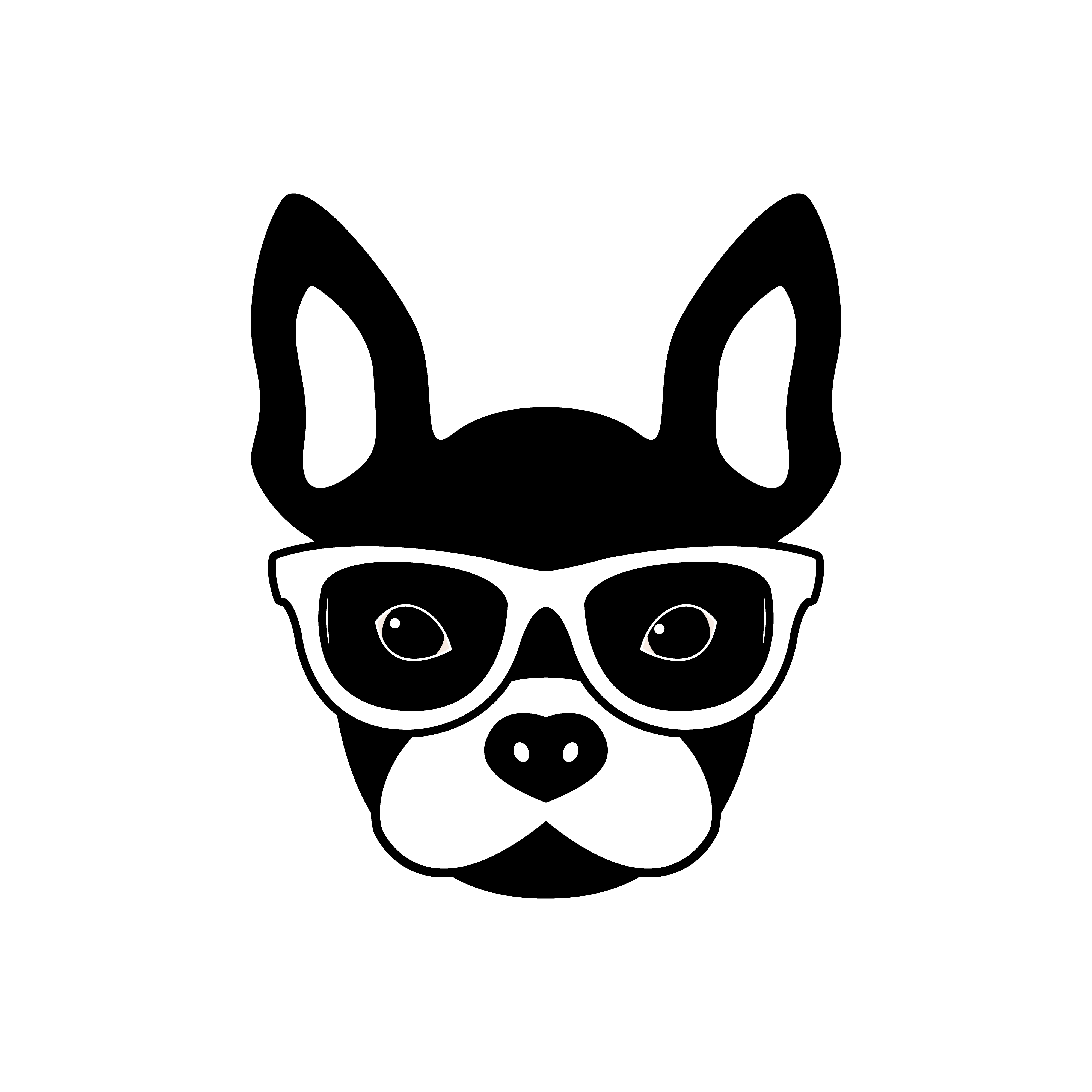 4000x4000 French Bulldog Free Vector Art