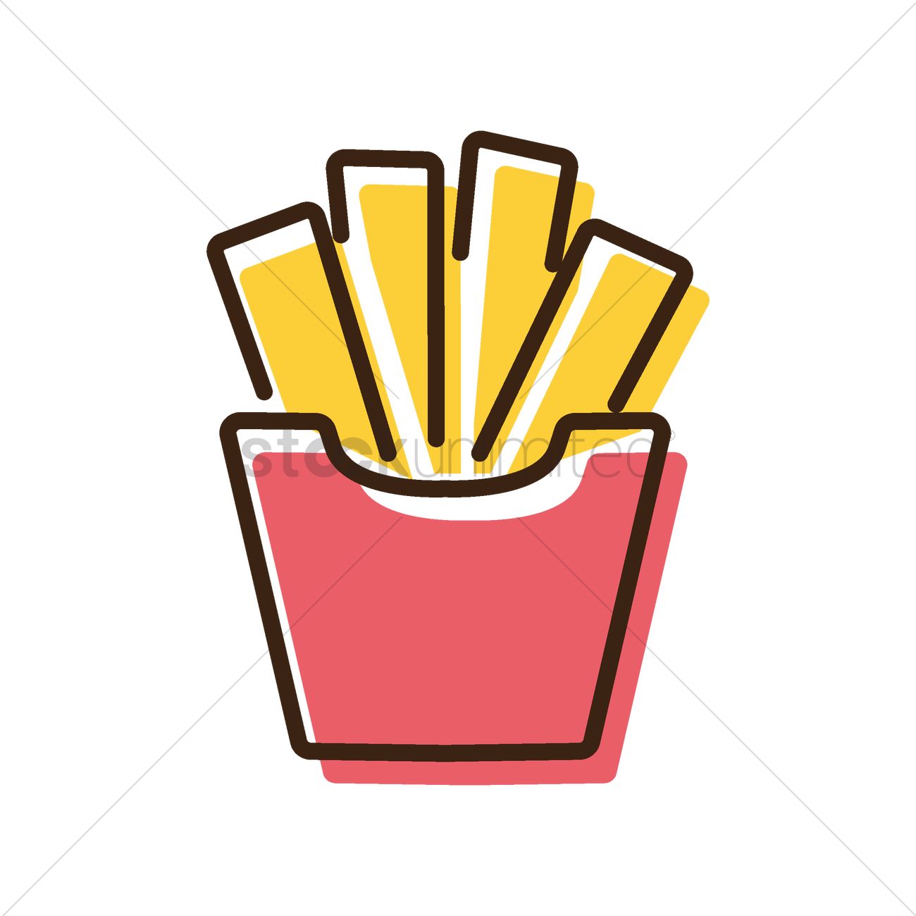 1300x1300 French Fries Vector Image