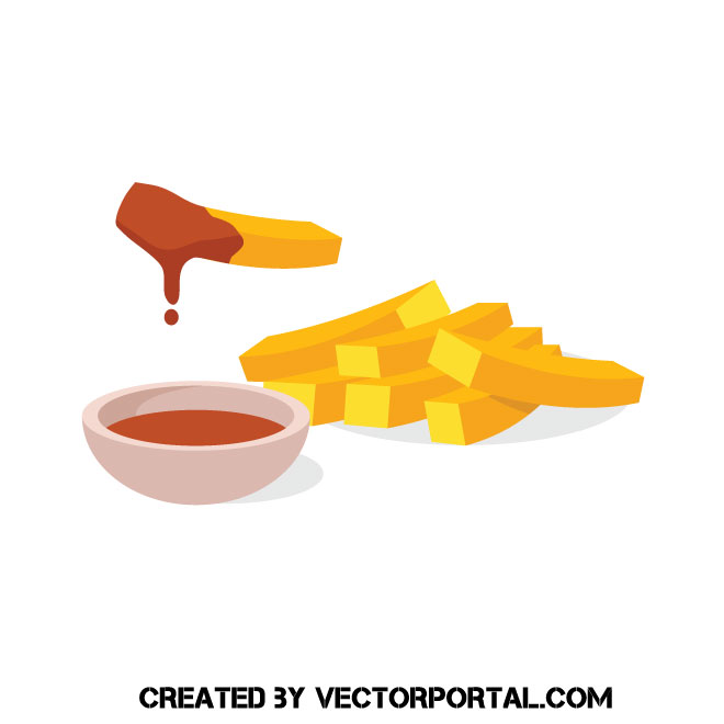 660x660 French Fries Vector Graphic